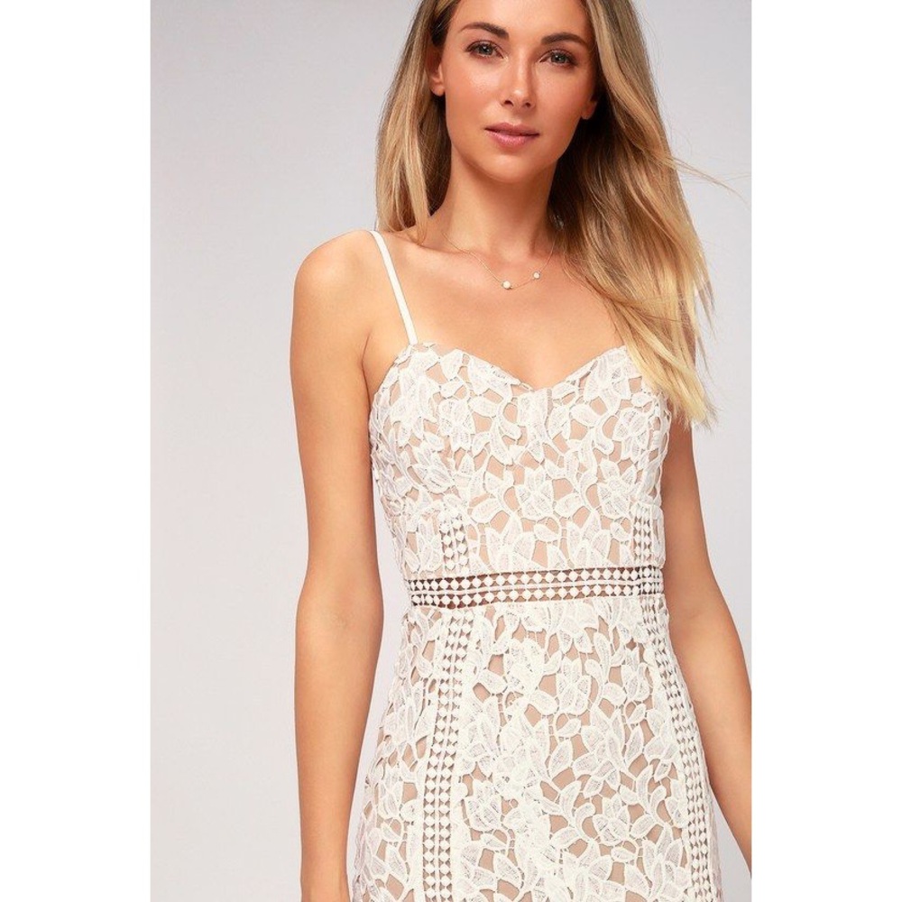 ❌SOLD❌Lulus Giovanni White Lace Mini Dress - Picture 3 of 8